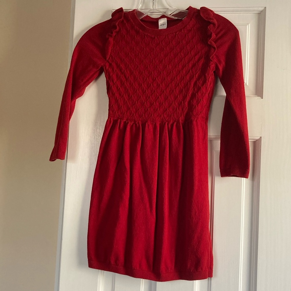 Carter’s red sweater dress size 7